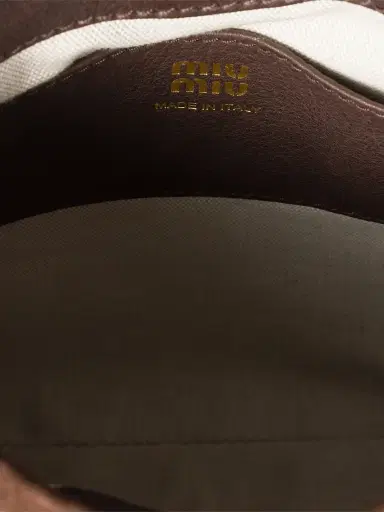 Miu Miu Women's Suede Pouch - Brown | Thumbnail 4 Miu Miu Women's Suede Pouch - Brown | Thumbnail 4