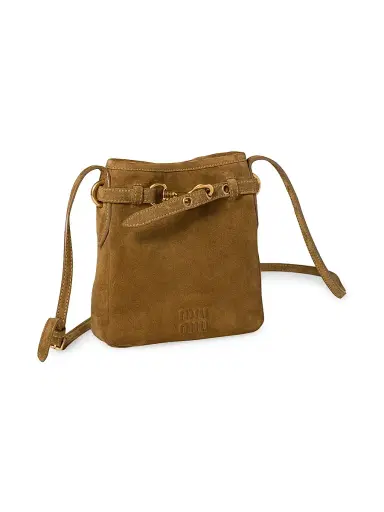Miu Miu Women's Suede Pouch - Brown | Thumbnail 7 Miu Miu Women's Suede Pouch - Brown | Thumbnail 7