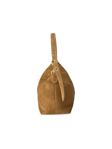 Miu Miu Women's Suede Pouch Top Handle Bag - Beige | Thumbnail 4 Miu Miu Women's Suede Pouch Top Handle Bag - Beige | Thumbnail 4