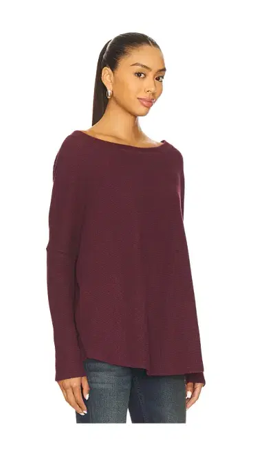 Free People x We The Free Latte Blues Thermal Solid In Chocolate Grape | Thumbnail 2 Free People x We The Free Latte Blues Thermal Solid In Chocolate Grape | Thumbnail 2