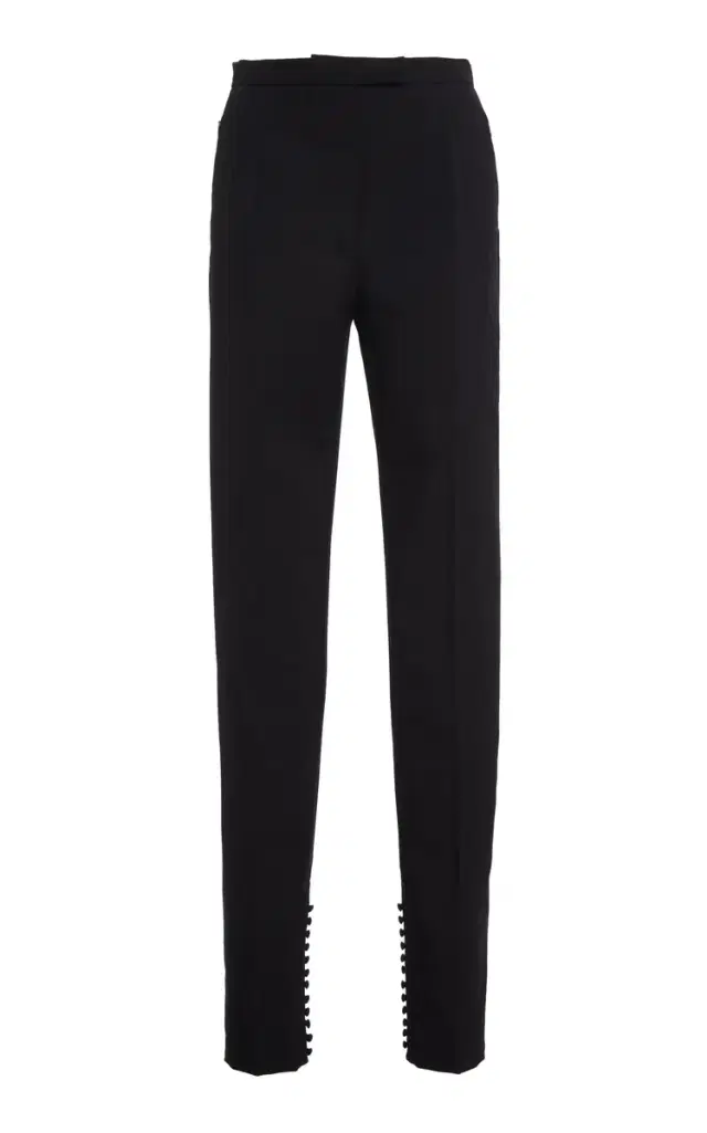 Pandoris Button-Detailed Wool-Mohair Skinny Pants Pandoris Button-Detailed Wool-Mohair Skinny Pants