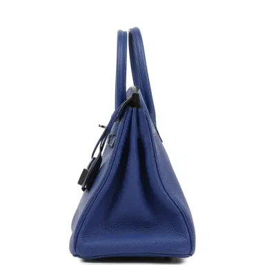 HERMÈS Pre-owned Hermes Birkin 25 Bleu Electric Togo Palladium Hardware | Thumbnail 3 HERMÈS Pre-owned Hermes Birkin 25 Bleu Electric Togo Palladium Hardware | Thumbnail 3
