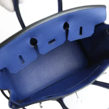 HERMÈS Pre-owned Hermes Birkin 25 Bleu Electric Togo Palladium Hardware | Thumbnail 9 HERMÈS Pre-owned Hermes Birkin 25 Bleu Electric Togo Palladium Hardware | Thumbnail 9