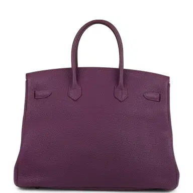 HERMÈS Pre-owned Hermes Birkin 35 Anemone Togo Gold Hardware | Thumbnail 5 HERMÈS Pre-owned Hermes Birkin 35 Anemone Togo Gold Hardware | Thumbnail 5