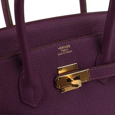 HERMÈS Pre-owned Hermes Birkin 35 Anemone Togo Gold Hardware | Thumbnail 7 HERMÈS Pre-owned Hermes Birkin 35 Anemone Togo Gold Hardware | Thumbnail 7