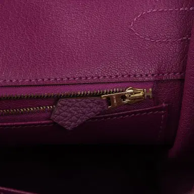 HERMÈS Pre-owned Hermes Birkin 35 Anemone Togo Gold Hardware | Thumbnail 8 HERMÈS Pre-owned Hermes Birkin 35 Anemone Togo Gold Hardware | Thumbnail 8