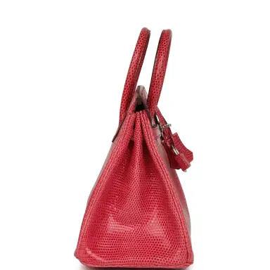 HERMÈS Vintage Hermes Birkin 25 Fuchsia Varanus Niloticus Lizard Palladium Hardware | Thumbnail 3 HERMÈS Vintage Hermes Birkin 25 Fuchsia Varanus Niloticus Lizard Palladium Hardware | Thumbnail 3