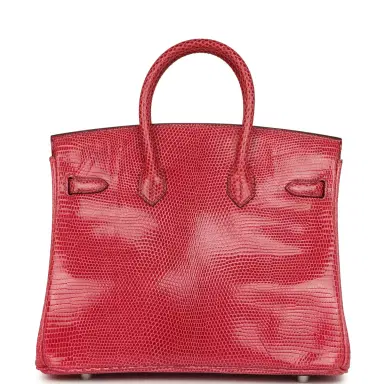 HERMÈS Vintage Hermes Birkin 25 Fuchsia Varanus Niloticus Lizard Palladium Hardware | Thumbnail 4 HERMÈS Vintage Hermes Birkin 25 Fuchsia Varanus Niloticus Lizard Palladium Hardware | Thumbnail 4