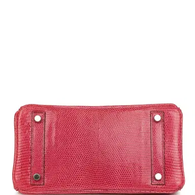 HERMÈS Vintage Hermes Birkin 25 Fuchsia Varanus Niloticus Lizard Palladium Hardware | Thumbnail 6 HERMÈS Vintage Hermes Birkin 25 Fuchsia Varanus Niloticus Lizard Palladium Hardware | Thumbnail 6