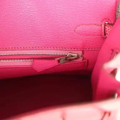 HERMÈS Vintage Hermes Birkin 25 Fuchsia Varanus Niloticus Lizard Palladium Hardware | Thumbnail 9 HERMÈS Vintage Hermes Birkin 25 Fuchsia Varanus Niloticus Lizard Palladium Hardware | Thumbnail 9