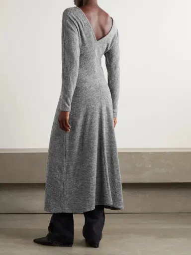 Proenza Schouler White Label Sai Pleated Bouclé Midi Dress | Thumbnail 3 Proenza Schouler White Label Sai Pleated Bouclé Midi Dress | Thumbnail 3