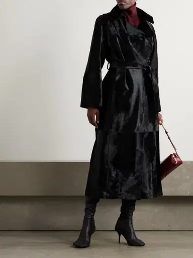 Nour Hammour Althea Belted Cow Hair Coat | Thumbnail 2 Nour Hammour Althea Belted Cow Hair Coat | Thumbnail 2