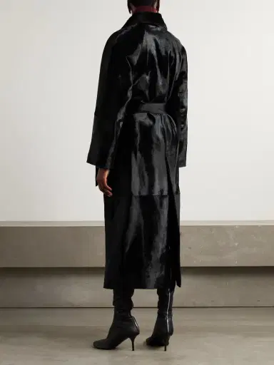 Nour Hammour Althea Belted Cow Hair Coat | Thumbnail 3 Nour Hammour Althea Belted Cow Hair Coat | Thumbnail 3