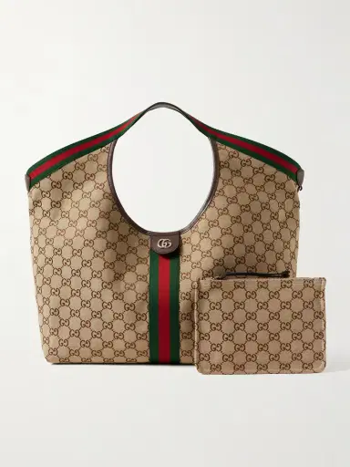 Gucci Giglio Large Leather-trimmed Canvas-jacquard Tote | Thumbnail 6 Gucci Giglio Large Leather-trimmed Canvas-jacquard Tote | Thumbnail 6