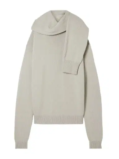 Calvin Klein Collection Mia Scarf-detailed Cashmere Sweater | Thumbnail 1 Calvin Klein Collection Mia Scarf-detailed Cashmere Sweater | Thumbnail 1