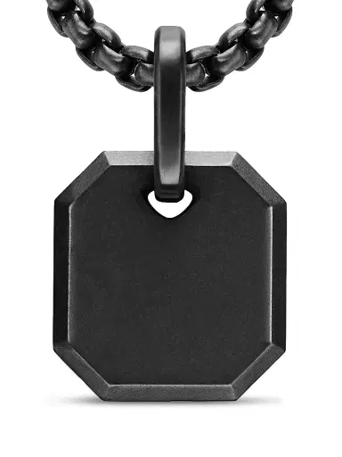 David Yurman Men's Octagonal Amulet in Black Titanium, 15MM - Black | Thumbnail 5 David Yurman Men's Octagonal Amulet in Black Titanium, 15MM - Black | Thumbnail 5