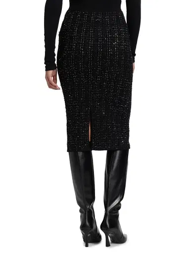 Veronica Beard Women's Corbin Sequined Knit Pencil Skirt - Black | Thumbnail 5 Veronica Beard Women's Corbin Sequined Knit Pencil Skirt - Black | Thumbnail 5