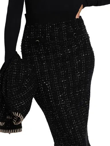 Veronica Beard Women's Corbin Sequined Knit Pencil Skirt - Black | Thumbnail 6 Veronica Beard Women's Corbin Sequined Knit Pencil Skirt - Black | Thumbnail 6
