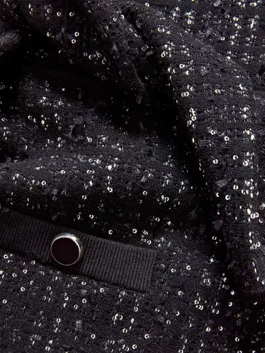 Veronica Beard Women's Channing Sequin-Embellished Knit Minidress - Black | Thumbnail 6 Veronica Beard Women's Channing Sequin-Embellished Knit Minidress - Black | Thumbnail 6