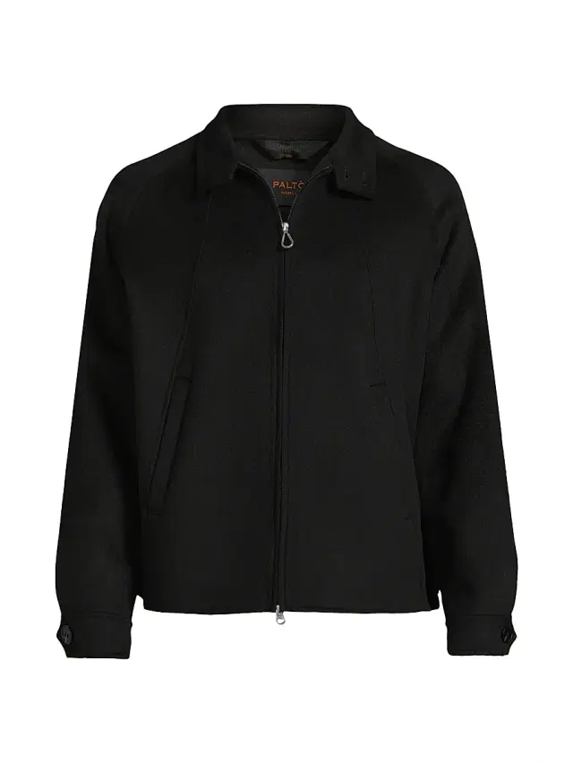 Men's Lapo Wool Bomber Jacket - Black Men's Lapo Wool Bomber Jacket - Black