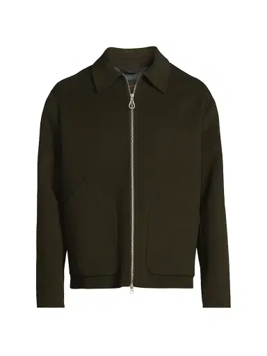 Paltò Men's Dante Wool Zip-Front Jacket - Bottle Green | Thumbnail 1 Paltò Men's Dante Wool Zip-Front Jacket - Bottle Green | Thumbnail 1