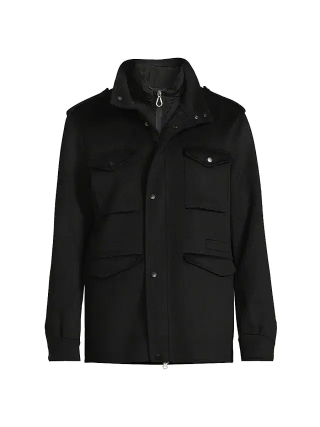 Men's Duccio Field Coat & Vest - Black Men's Duccio Field Coat & Vest - Black