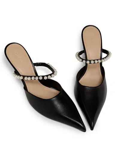 22élevé Women's 85MM Embellished Leather Mules | Thumbnail 4 22élevé Women's 85MM Embellished Leather Mules | Thumbnail 4