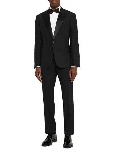 Ralph Lauren Purple Label Men's Slim-Fit Gregory Barathea Wool Tuxedo | Thumbnail 2 Ralph Lauren Purple Label Men's Slim-Fit Gregory Barathea Wool Tuxedo | Thumbnail 2