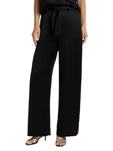 Leset Women's Barb Tie-Waist Pants - Black | Thumbnail 3 Leset Women's Barb Tie-Waist Pants - Black | Thumbnail 3