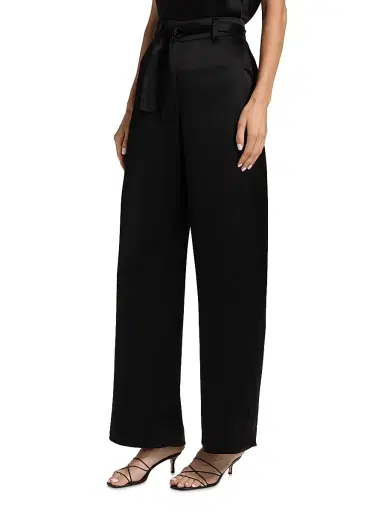 Leset Women's Barb Tie-Waist Pants - Black | Thumbnail 4 Leset Women's Barb Tie-Waist Pants - Black | Thumbnail 4