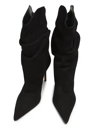 Schutz Women's Maryana 85MM Nubuck Slouch Booties - Black | Thumbnail 4 Schutz Women's Maryana 85MM Nubuck Slouch Booties - Black | Thumbnail 4