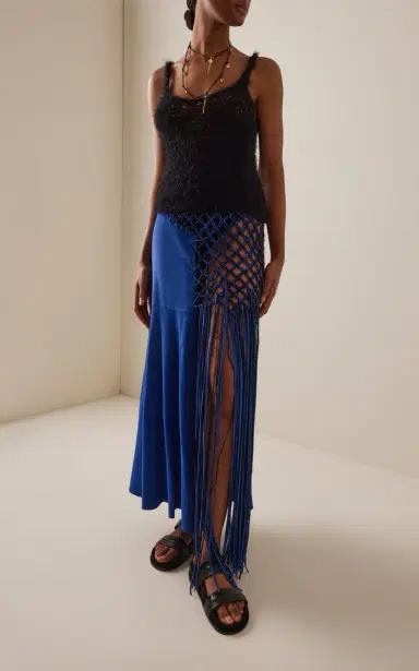 Gabriela Hearst Riverine Fringed Suede Maxi Skirt | Thumbnail 3 Gabriela Hearst Riverine Fringed Suede Maxi Skirt | Thumbnail 3