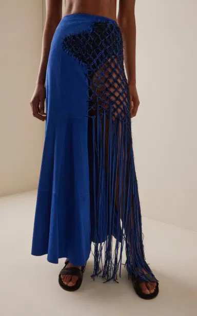 Gabriela Hearst Riverine Fringed Suede Maxi Skirt | Thumbnail 4 Gabriela Hearst Riverine Fringed Suede Maxi Skirt | Thumbnail 4