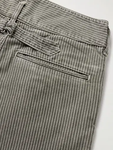 Visvim Pastoral Straight-Leg Panelled Striped Cotton-Moleskin Trousers - Men | Thumbnail 5 Visvim Pastoral Straight-Leg Panelled Striped Cotton-Moleskin Trousers - Men | Thumbnail 5