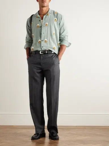 Paul Smith Straight-Leg Pinstriped Wool Trousers - Men | Thumbnail 2 Paul Smith Straight-Leg Pinstriped Wool Trousers - Men | Thumbnail 2