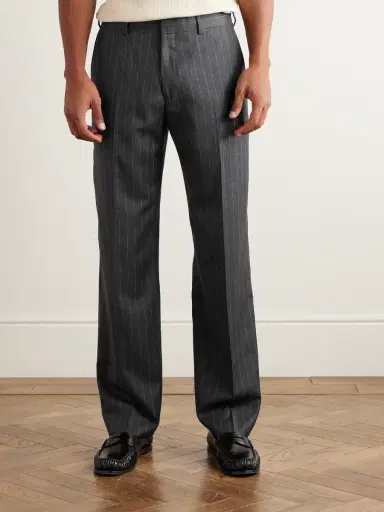 Paul Smith Straight-Leg Pinstriped Wool Trousers - Men | Thumbnail 3 Paul Smith Straight-Leg Pinstriped Wool Trousers - Men | Thumbnail 3