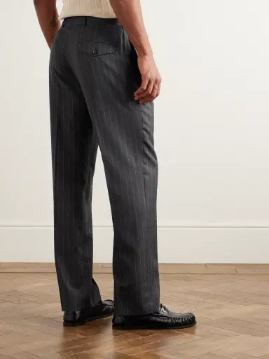 Paul Smith Straight-Leg Pinstriped Wool Trousers - Men | Thumbnail 4 Paul Smith Straight-Leg Pinstriped Wool Trousers - Men | Thumbnail 4