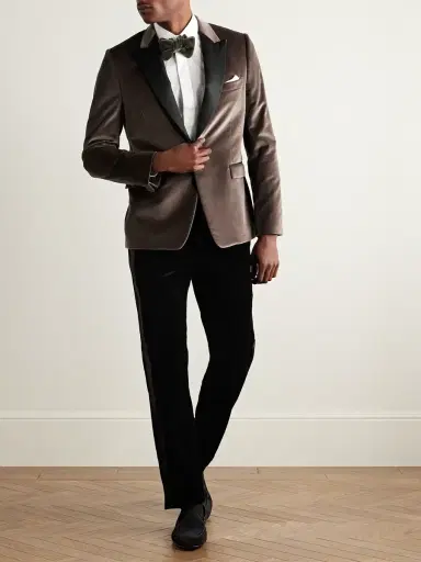 Paul Smith Slim-Fit Satin-Trimmed Cotton-Velvet Tuxedo Jacket - Men | Thumbnail 2 Paul Smith Slim-Fit Satin-Trimmed Cotton-Velvet Tuxedo Jacket - Men | Thumbnail 2