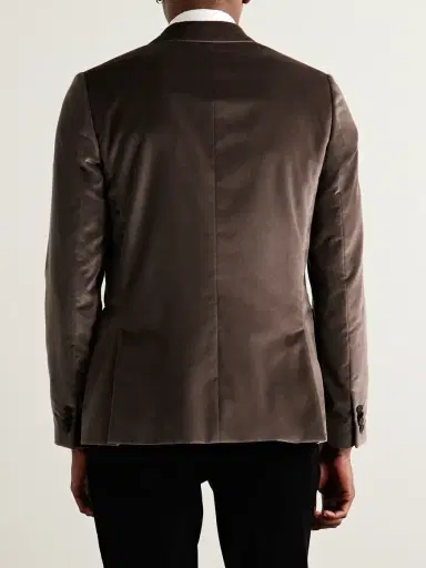 Paul Smith Slim-Fit Satin-Trimmed Cotton-Velvet Tuxedo Jacket - Men | Thumbnail 3 Paul Smith Slim-Fit Satin-Trimmed Cotton-Velvet Tuxedo Jacket - Men | Thumbnail 3