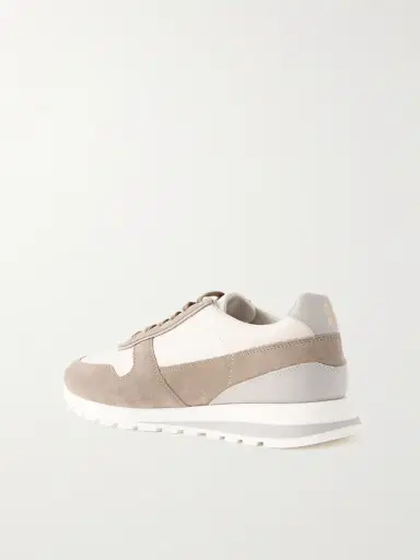 Brunello Cucinelli Olimpo Suede-Trimmed Full-Grain Leather Sneakers - Men | Thumbnail 4 Brunello Cucinelli Olimpo Suede-Trimmed Full-Grain Leather Sneakers - Men | Thumbnail 4