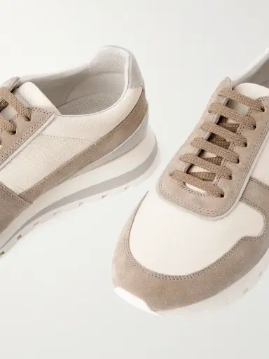Brunello Cucinelli Olimpo Suede-Trimmed Full-Grain Leather Sneakers - Men | Thumbnail 5 Brunello Cucinelli Olimpo Suede-Trimmed Full-Grain Leather Sneakers - Men | Thumbnail 5
