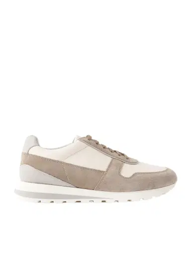 Brunello Cucinelli Olimpo Suede-Trimmed Full-Grain Leather Sneakers - Men | Thumbnail 1 Brunello Cucinelli Olimpo Suede-Trimmed Full-Grain Leather Sneakers - Men | Thumbnail 1