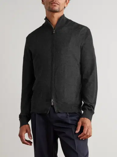 N.Peal Stanley Tucci Cashmere and Silk-Blend Zip-Up Cardigan - Men | Thumbnail 3 N.Peal Stanley Tucci Cashmere and Silk-Blend Zip-Up Cardigan - Men | Thumbnail 3