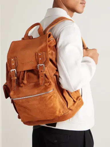 Brunello Cucinelli Suede Backpack - Men | Thumbnail 2 Brunello Cucinelli Suede Backpack - Men | Thumbnail 2