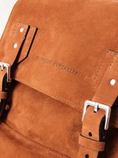 Brunello Cucinelli Suede Backpack - Men | Thumbnail 4 Brunello Cucinelli Suede Backpack - Men | Thumbnail 4