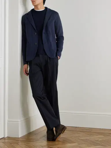 N.Peal Stanley Tucci Cashmere Cotton, Silk and Cashmere-Blend Blazer - Men | Thumbnail 2 N.Peal Stanley Tucci Cashmere Cotton, Silk and Cashmere-Blend Blazer - Men | Thumbnail 2