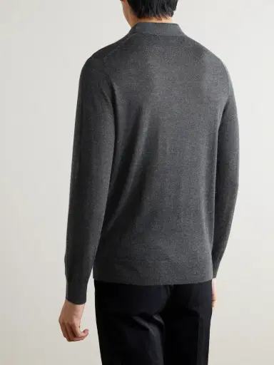 N.Peal Stanley Tucci Cashmere and Silk-Blend Polo Sweater - Men | Thumbnail 4 N.Peal Stanley Tucci Cashmere and Silk-Blend Polo Sweater - Men | Thumbnail 4