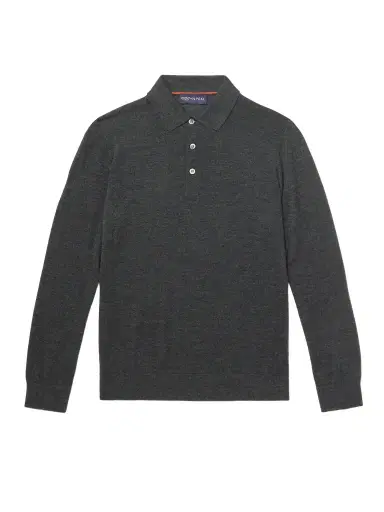 N.Peal Stanley Tucci Cashmere and Silk-Blend Polo Sweater - Men | Thumbnail 1 N.Peal Stanley Tucci Cashmere and Silk-Blend Polo Sweater - Men | Thumbnail 1