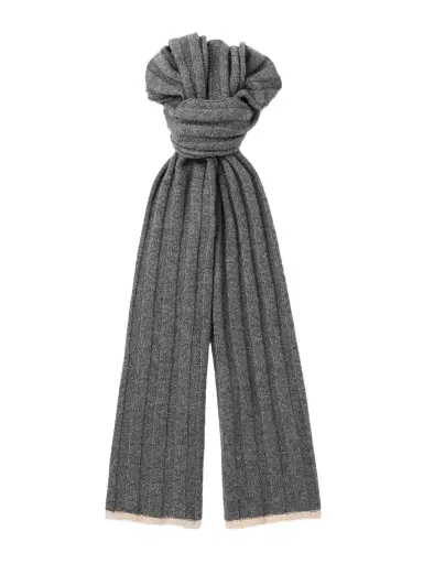 Brunello Cucinelli Ribbed Cashmere Scarf - Men | Thumbnail 1 Brunello Cucinelli Ribbed Cashmere Scarf - Men | Thumbnail 1