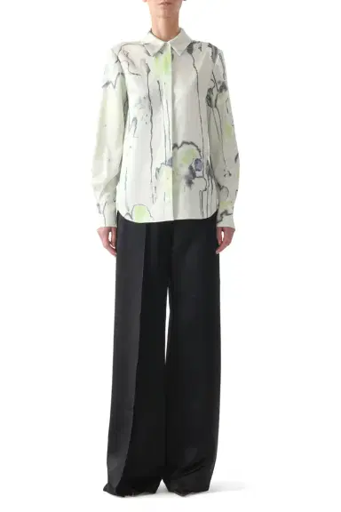 Jason Wu Collection WATERCOLOR FLORAL SILK TWILL BUTTON UP SHIRT | Thumbnail 2 Jason Wu Collection WATERCOLOR FLORAL SILK TWILL BUTTON UP SHIRT | Thumbnail 2